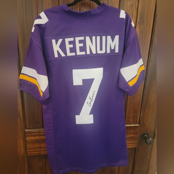 Case Keenum Purple And Gold Signed Jersey - Picture 3 of 10